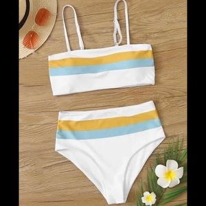 High waisted striped bikini!
